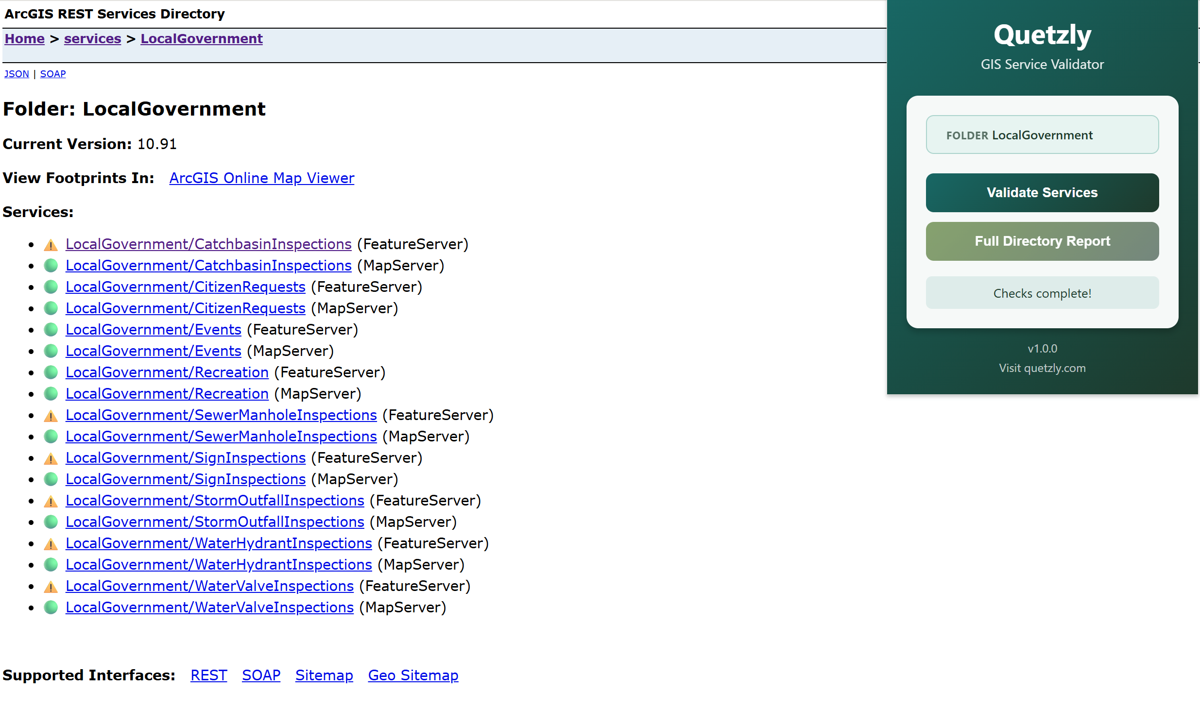 service validation